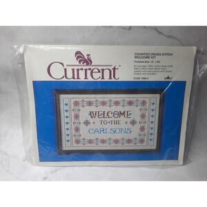 Vintage Current Counted Cross Stitch Kit Welcome Kit 7060-2 12x20